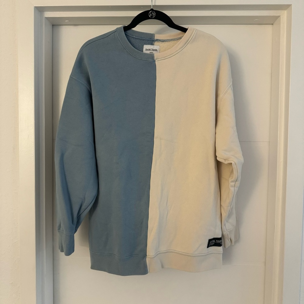 Social Tourist Hollister Split Blue and White Sweatset